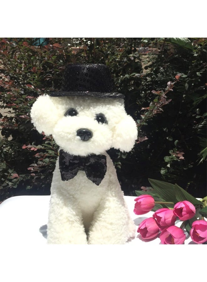 2PCS Dog Costume Top Hat Cat Sombrero Hat Formal Necktie/Bowtie Birthday Party Cosplay Costume Pet Dog Cat Holiday Party Decoration - Image 2